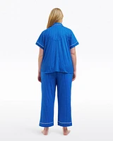 Linda Pajama Set Blue Polka Dot