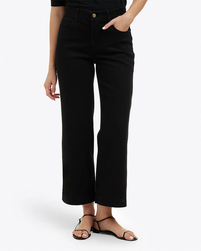 5-Pocket Wide Leg Crop