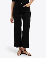 5-Pocket Wide Leg Crop