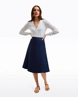 Midi Skirt Dark Wash Denim