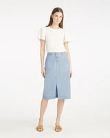 Patch Pocket Denim Skirt