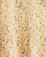 Addison Short Sleeve Midi Shirtdress Floral Rattan