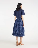 Midi Skirt Bandana Blue