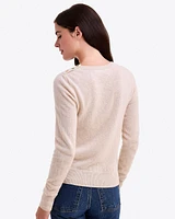 Button Shoulder Cashmere Sweater