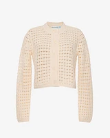 Crochet Sweater Cardigan Beige