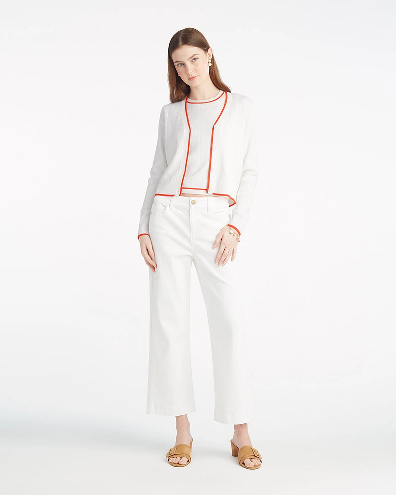 Piped Cardigan