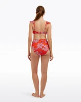 Red Magnolia Ruffle Bralette