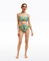 Lemon Blossom Twist Underwire Top