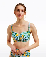 Lemon Blossom Twist Underwire Top