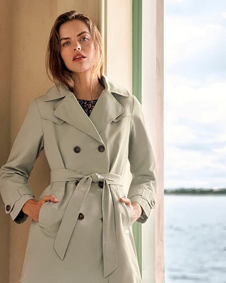 Meghan Trench Coat Spring Sage