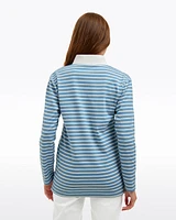 Gillian Long Sleeve Top Blue Mariner Stripe