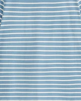 Corey Bell Sleeve Top Blue Mariner Stripe