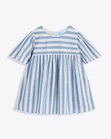 Flutter Sleeve Top Wave Stripe