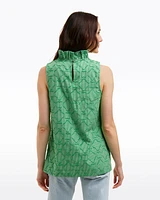 Sleeveless Ingrid Top Textured Stripe