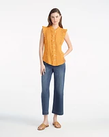 Ruffle Top Crinkle Cotton