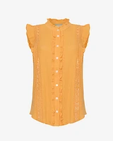 Ruffle Top Crinkle Cotton
