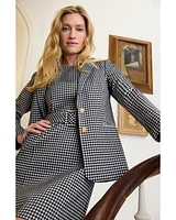 Gingham Blazer Textured