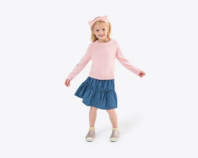 Girls' Sweater, Skirt and Headband Set