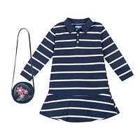 Girl's Jersey Polo Dress and Bag Set