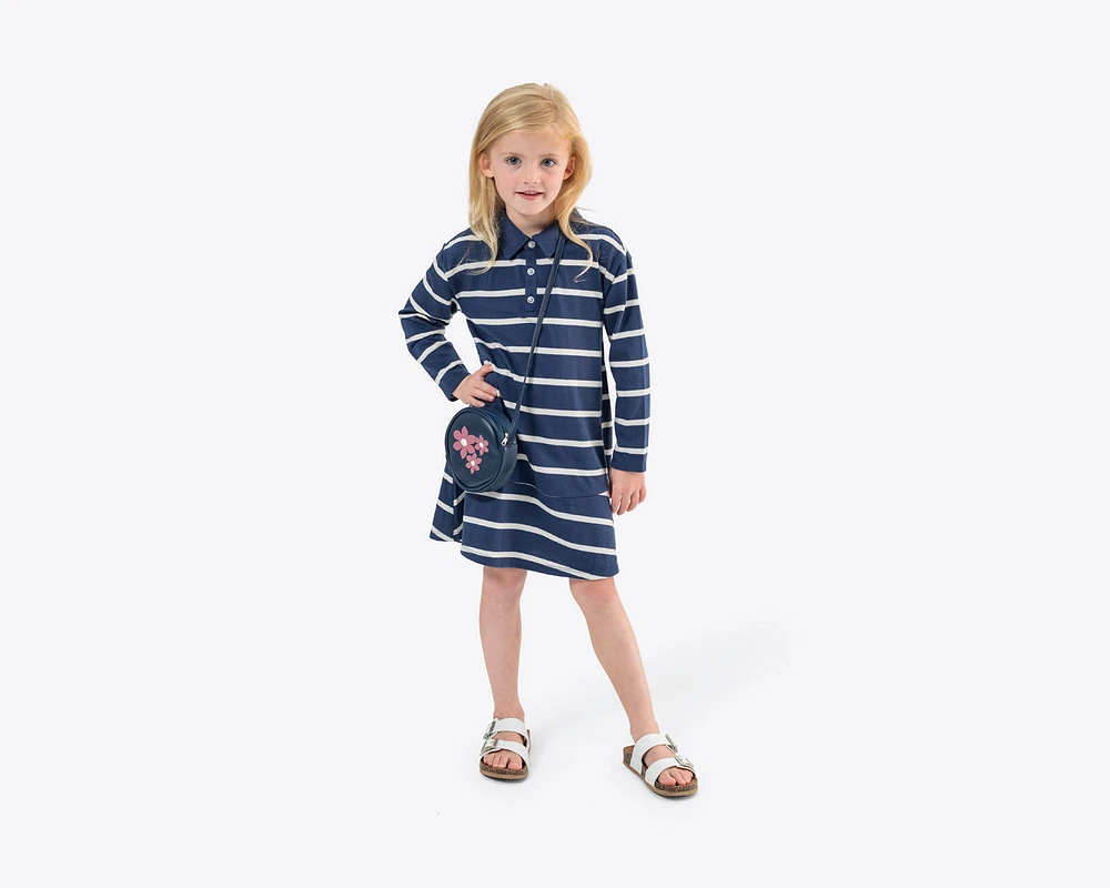 Girl's Jersey Polo Dress and Bag Set