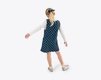 Girls' Flannel Dress, Top and Scrunchie Set