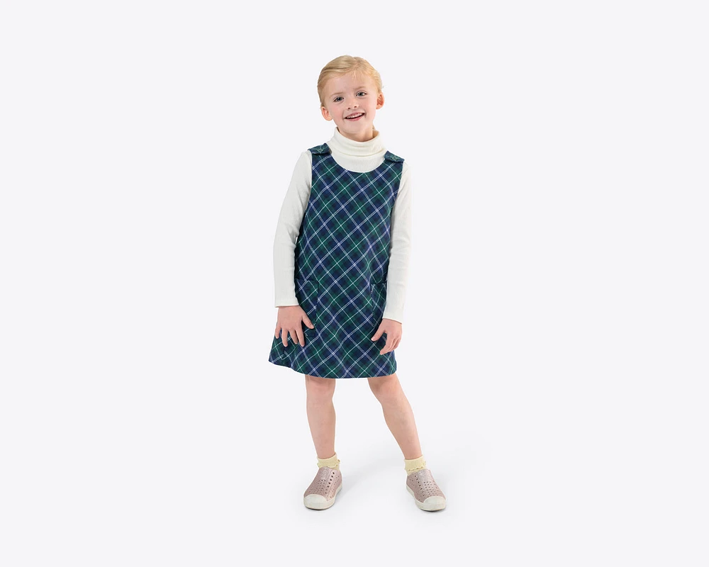 Girls' Flannel Dress, Top and Scrunchie Set