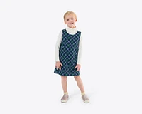 Girls' Flannel Dress, Top and Scrunchie Set