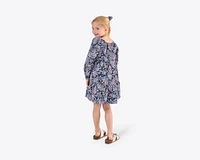 Girl's Cord Printed Dress and Scrunchie Set