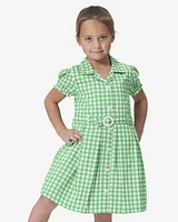 Kids Gingham Dress Set
