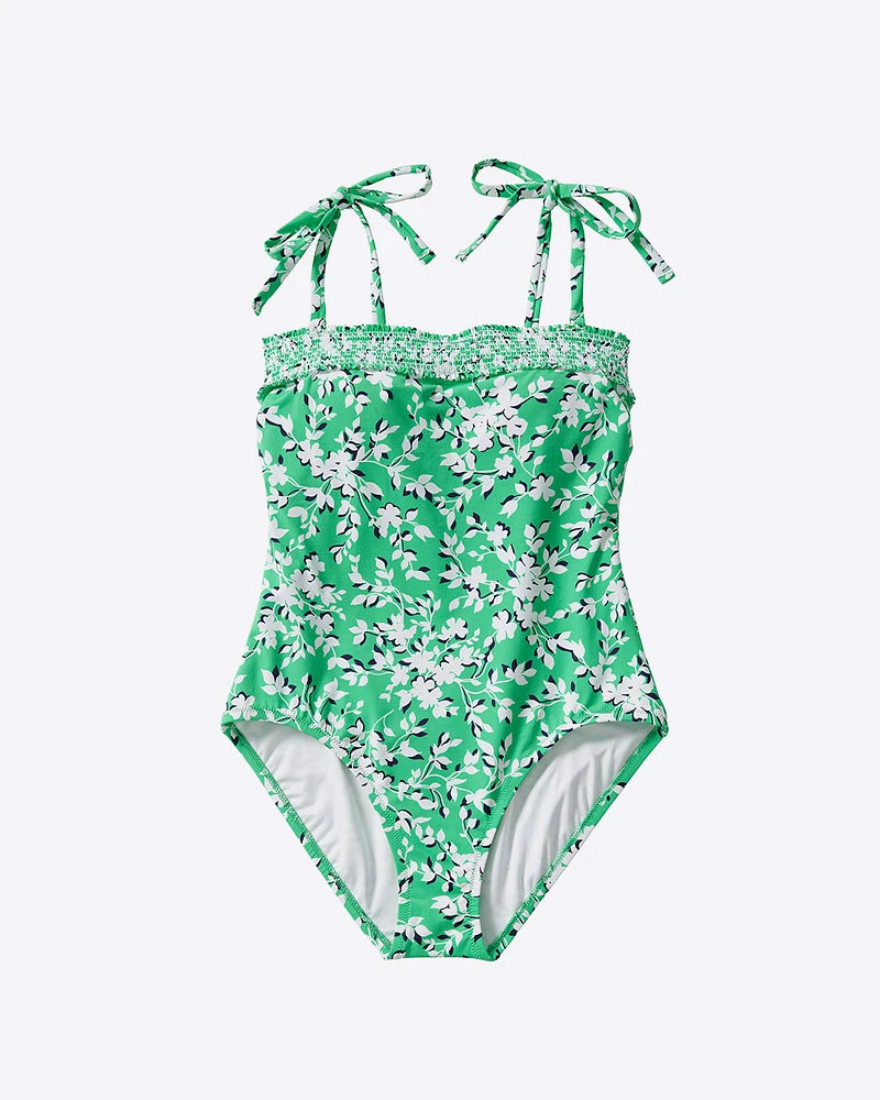 DJ x Lands' End Bandeau One Piece Swimsuit