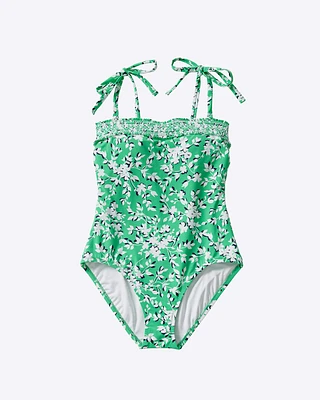 DJ x Lands' End Bandeau One Piece Swimsuit