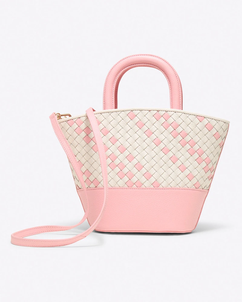 Woven Leather Mini Tote