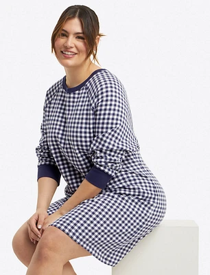 Natalie Sweatshirt Dress Gingham