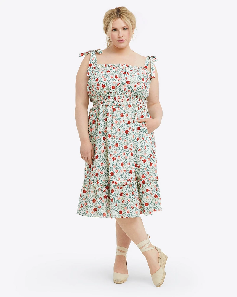 Taylor Smocked Dress Strawberry Field