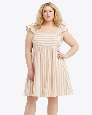 Maddie Babydoll Dress Cabana Stripe