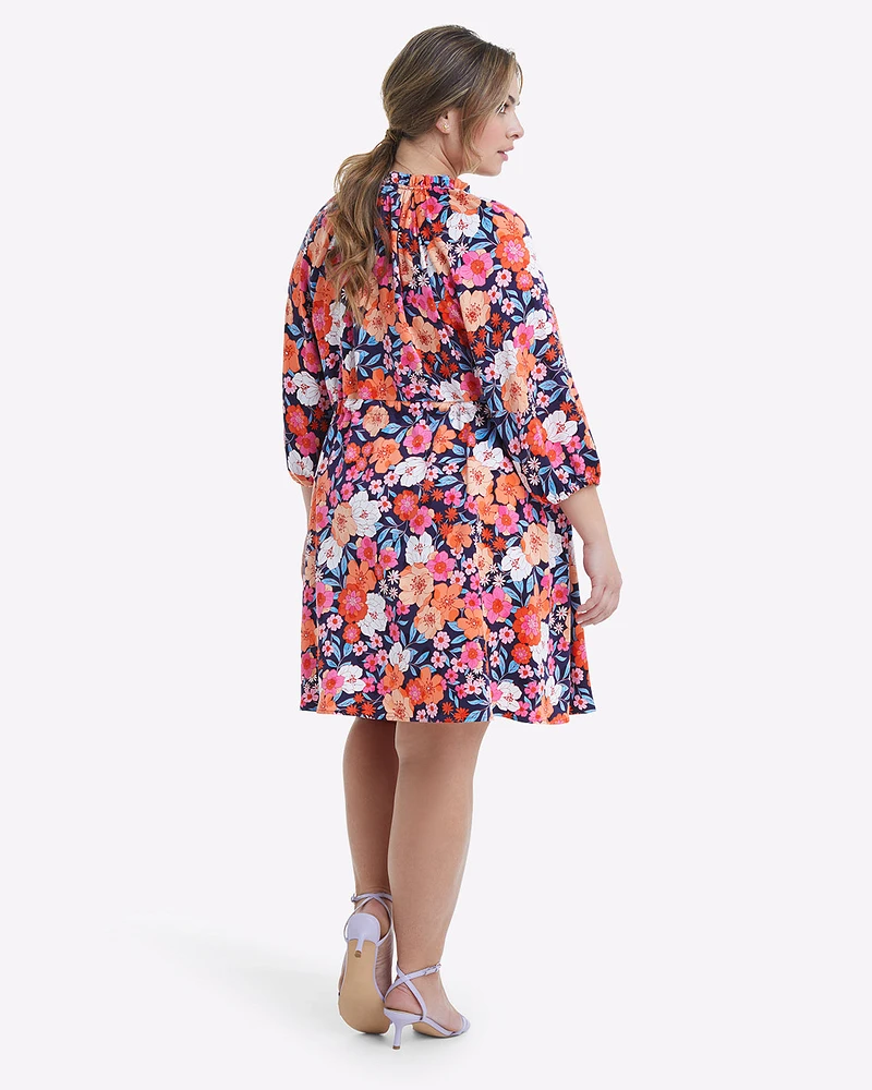 Kellie Babydoll Dress Wildflower Bouquet