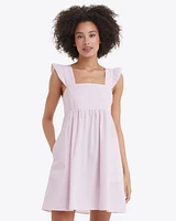 Maddie Babydoll Dress Pink Stripe