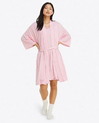 Louise Robe Light Pink Gingham