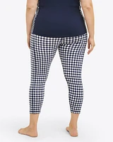Leggings Navy Gingham