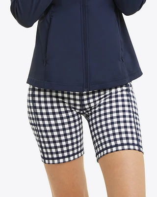 Bike Shorts Navy Gingham