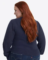 Button Front Cardigan Navy