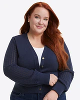 Button Front Cardigan Navy