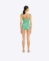 DJ x Lands' End Bandeau One Piece Swimsuit