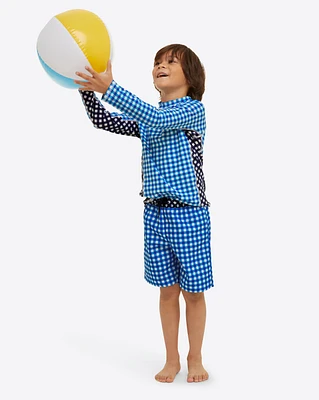 DJ x Lands' End Kids Mock Neck Rash Guard