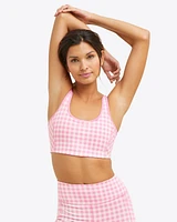 Sports Bra Pink Gingham