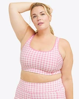 Sports Bra Pink Gingham