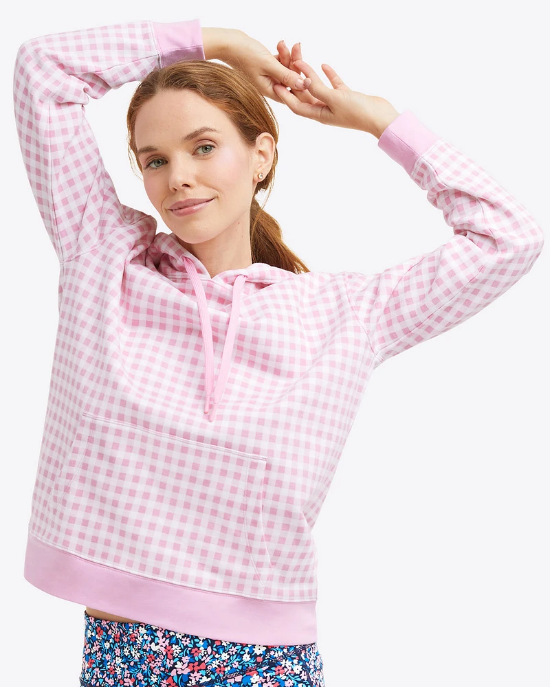 Hoodie Pink Gingham