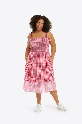 Taylor Smocked Dress Pink Gingham