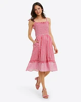 Taylor Smocked Dress Pink Gingham