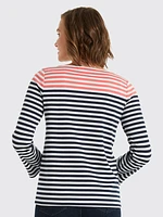 Stripe Ponte Long Sleeve Tee